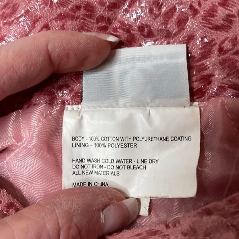 Dicken’s Closet Pink Leopard Print Jacket. No size tag. (See measurements).‎